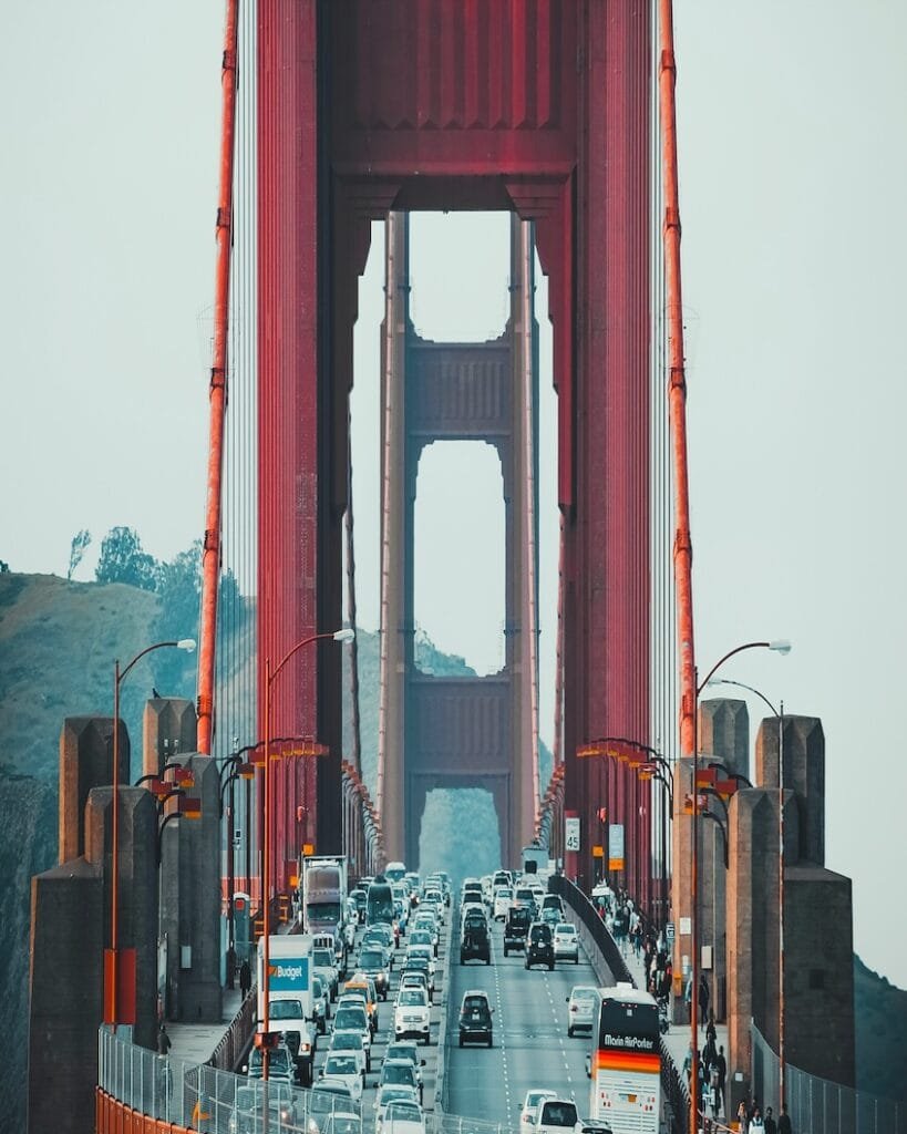 "Thanksgiving Traffic Golden Gate Brigde"