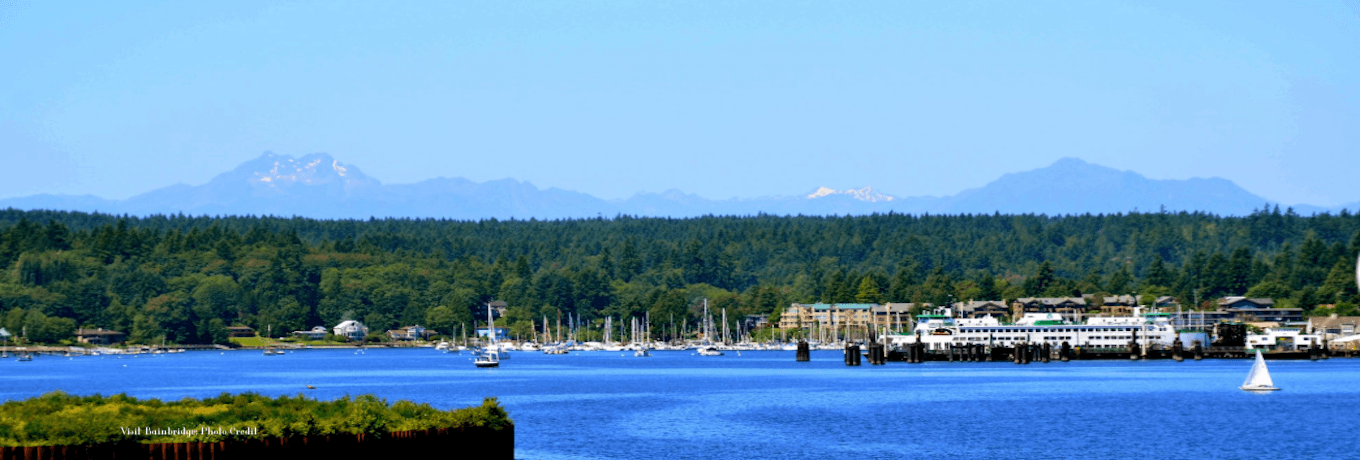 alt=" Bainbridge Island a great escape for an Introvert Traveler - photo of the island."
