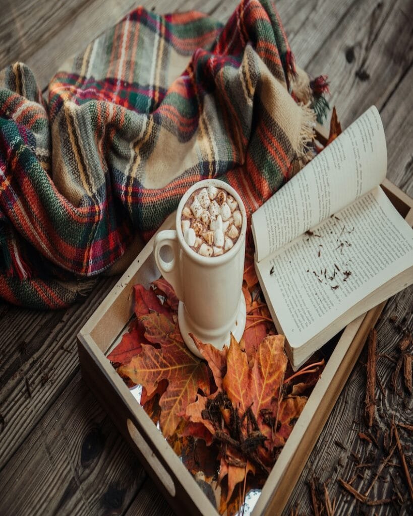 alt=Fall A Beautiful Season for Renewal with a Cup of Hot Cocca.